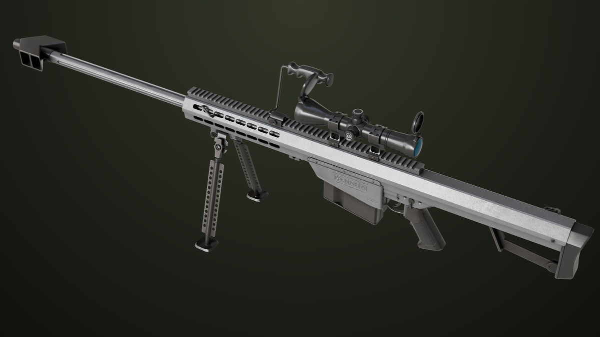 Sniper Rifle 02 Black and Sandal Single Map URP HDRP