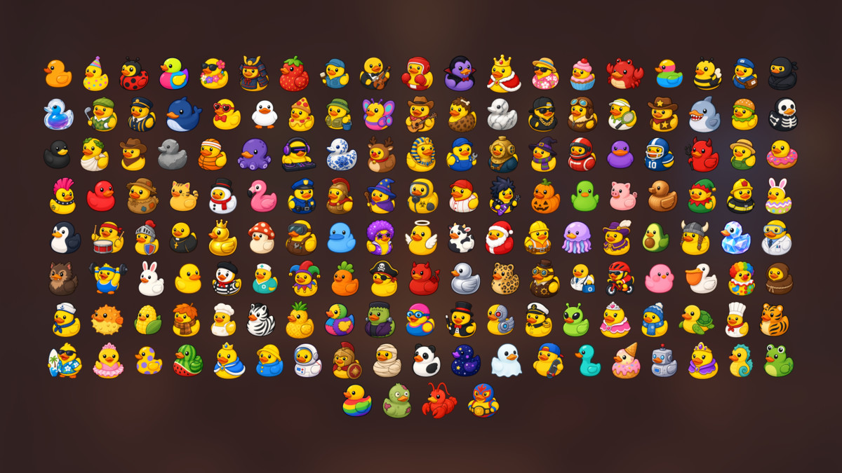 Rubber Ducks Costumes Animals Professions Holidays Characters Icons Pack