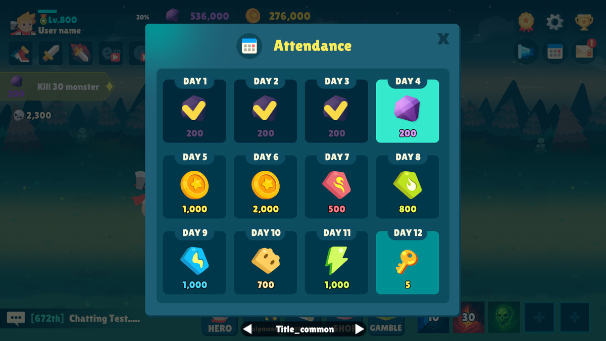 Idle Game Horizontal UI Kit