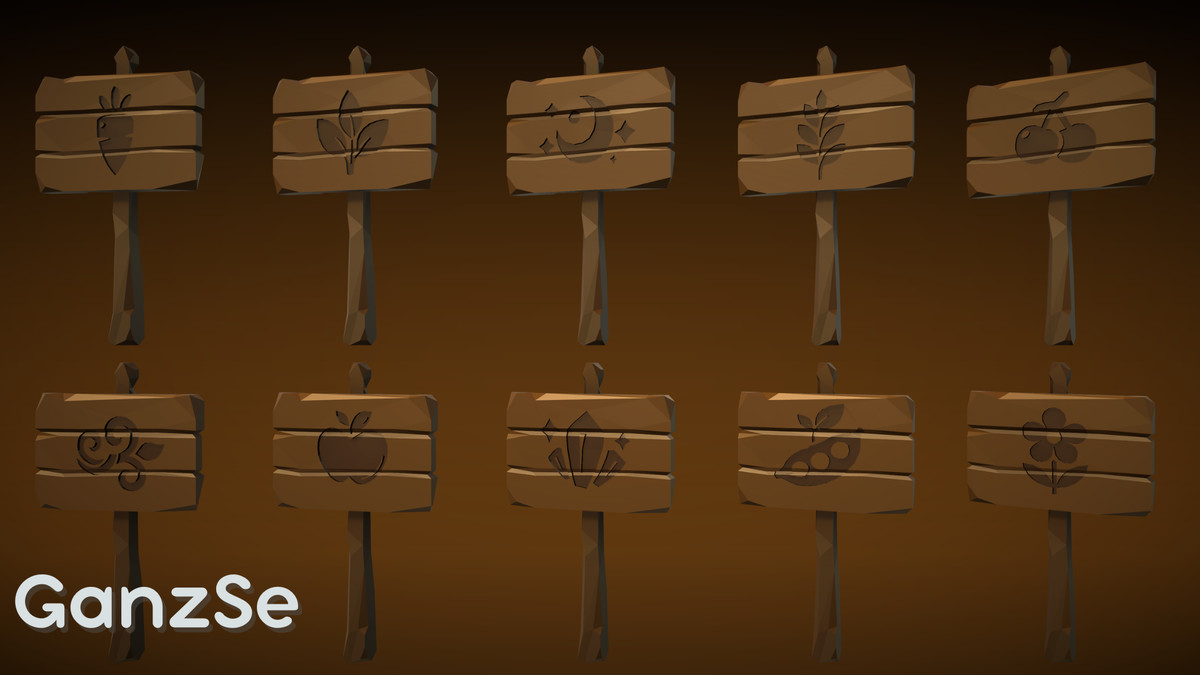 GanzSe Farming - Fantasy Low Poly Props