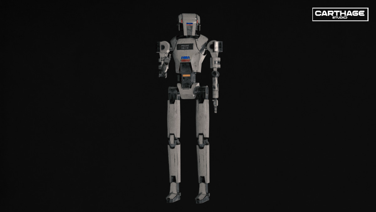 Security Robot NPC Bundle – 5 Rigged Game-Ready Characters