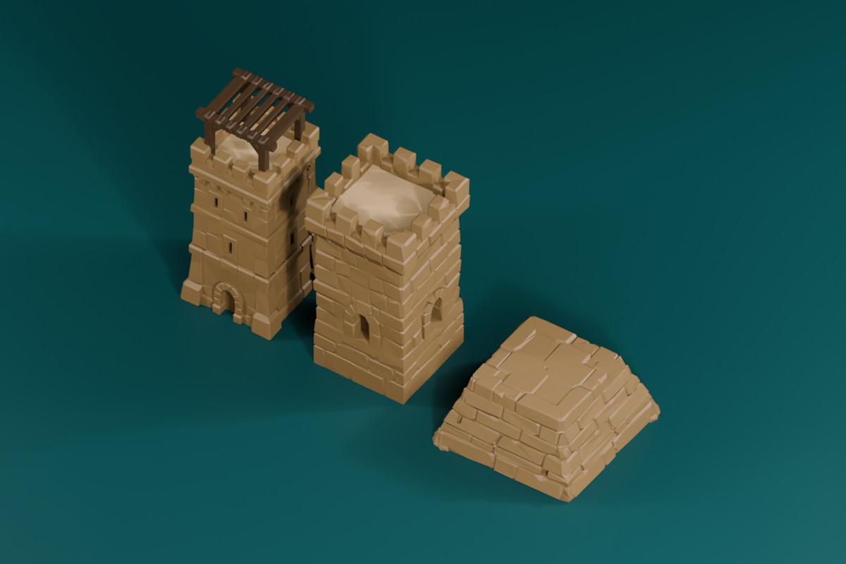 Low Poly Modular Medieval Castle Kit