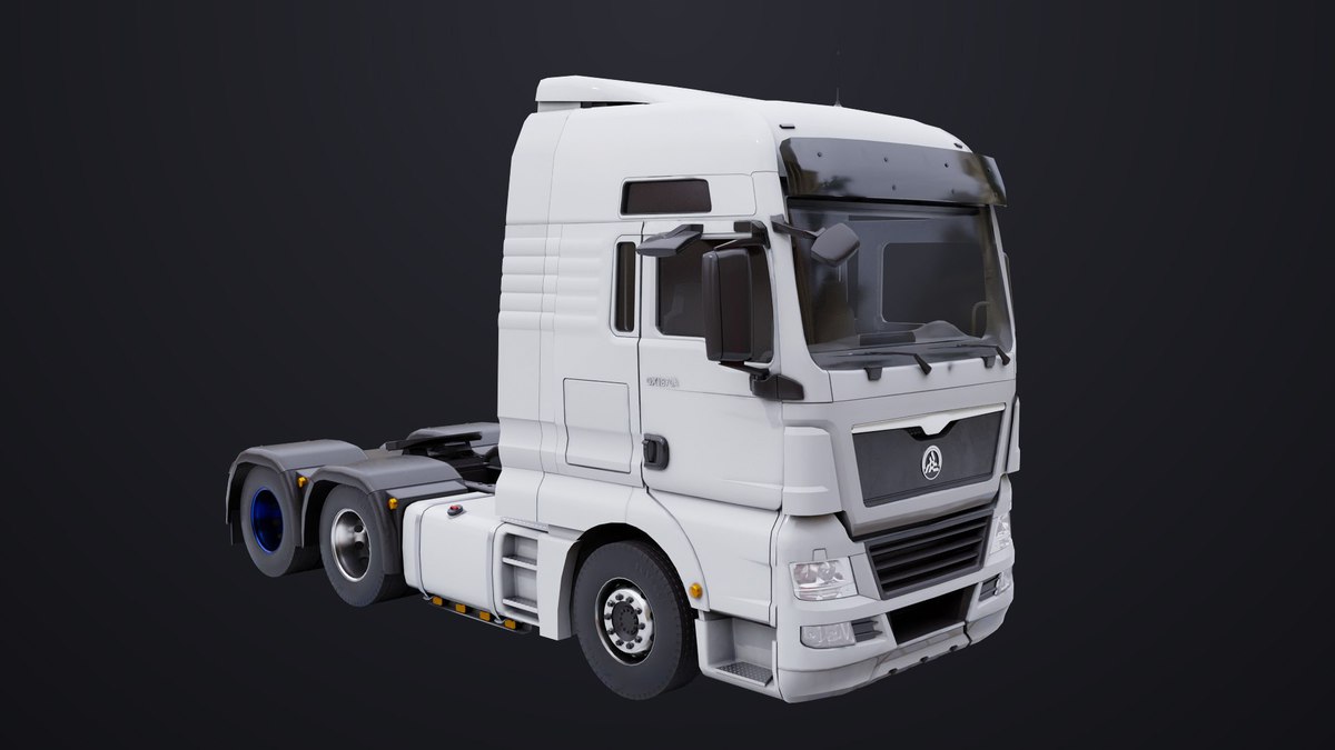 Heavy Truck 04 Chassis White URP HDRP Textures
