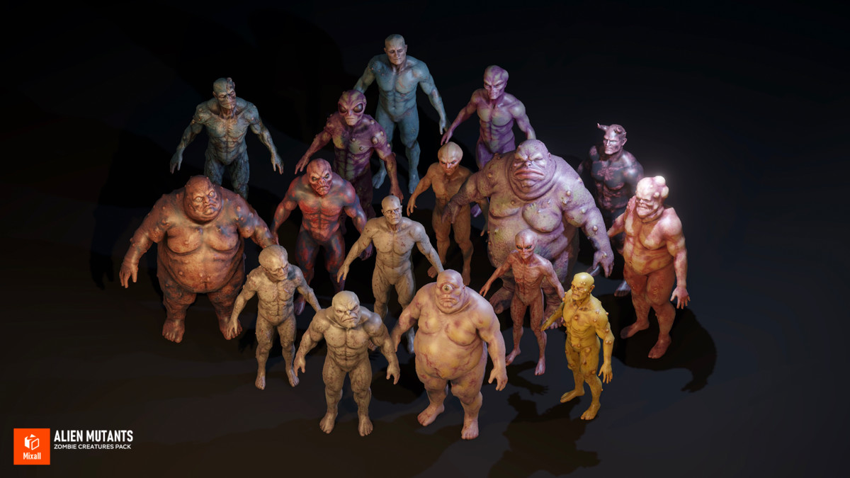 Alien Mutants - Zombie Creatures Pack