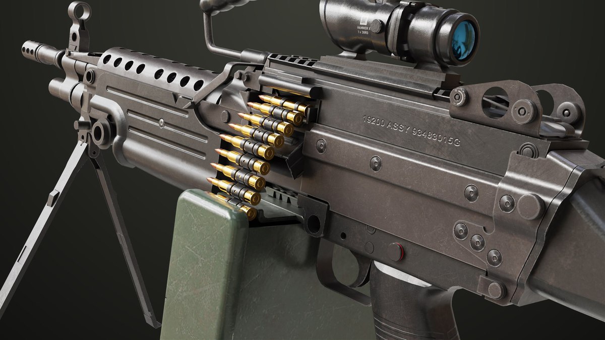 Machine Gun 12 URP HDRP Textures