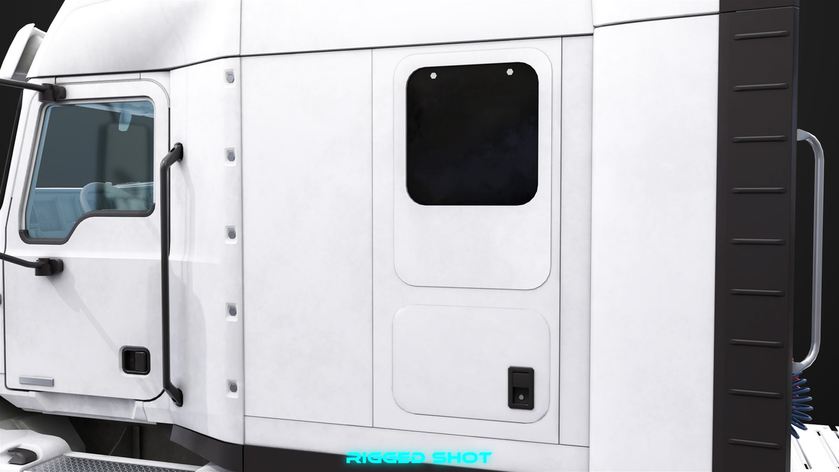 Heavy Truck Chassis 05 White Interior URP HDRP Textures