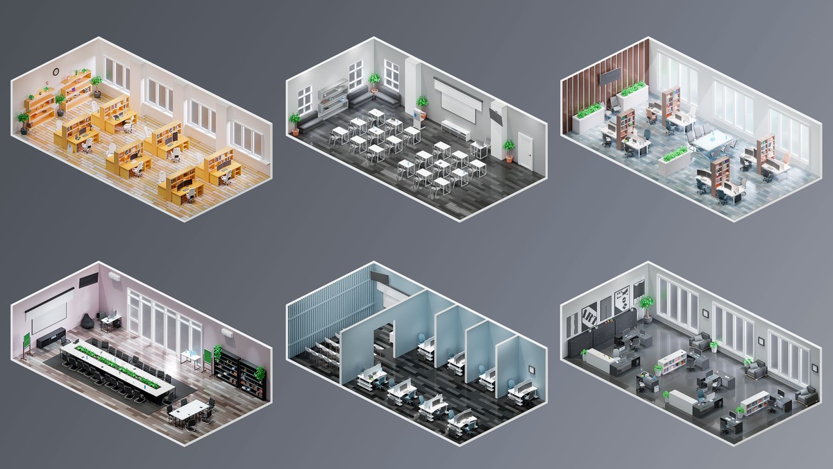 Office - Low Poly 3D Models Pack