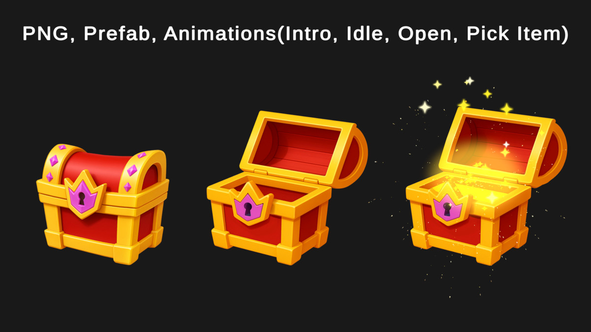 Stylized 2D Chests Pack – Animated Collection (10 Variants)