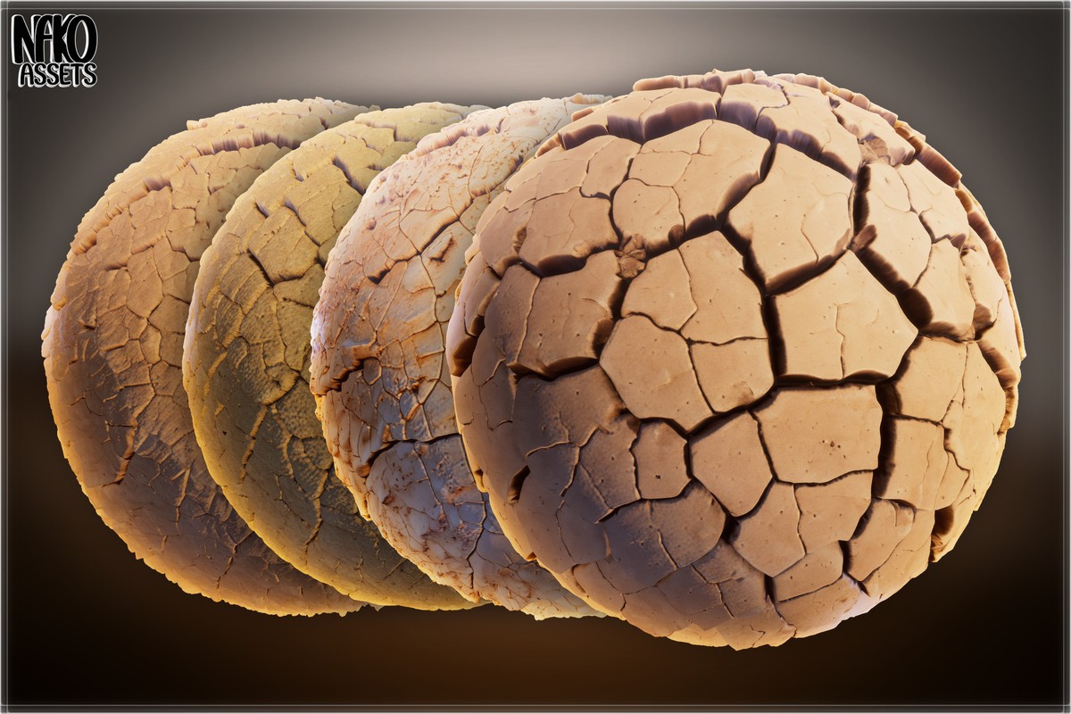 x110 4K Desert Materials PBR Textures for Ground, Sand, Rocks & Terrain