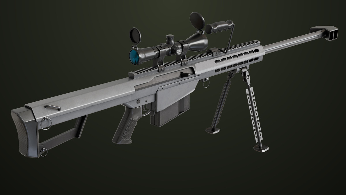 Sniper Rifle 02 Black and Sandal Single Map URP HDRP