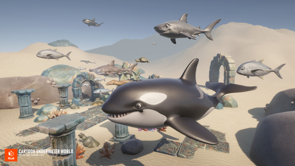 Cartoon underwater world - Reefs and Marine life