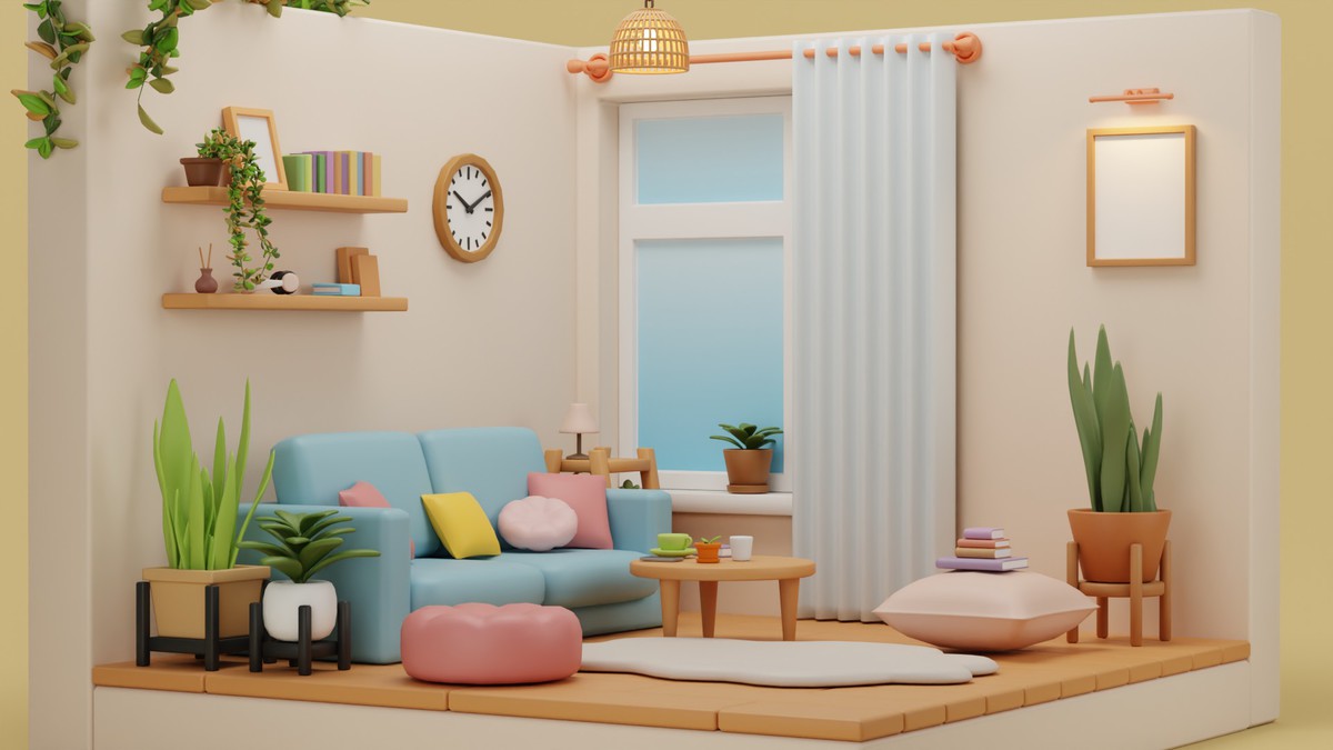 Cozy Room Props Bundle - Interior Props & Modular Parts 2