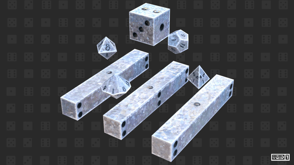 Rounded 3D Dice Models PRO