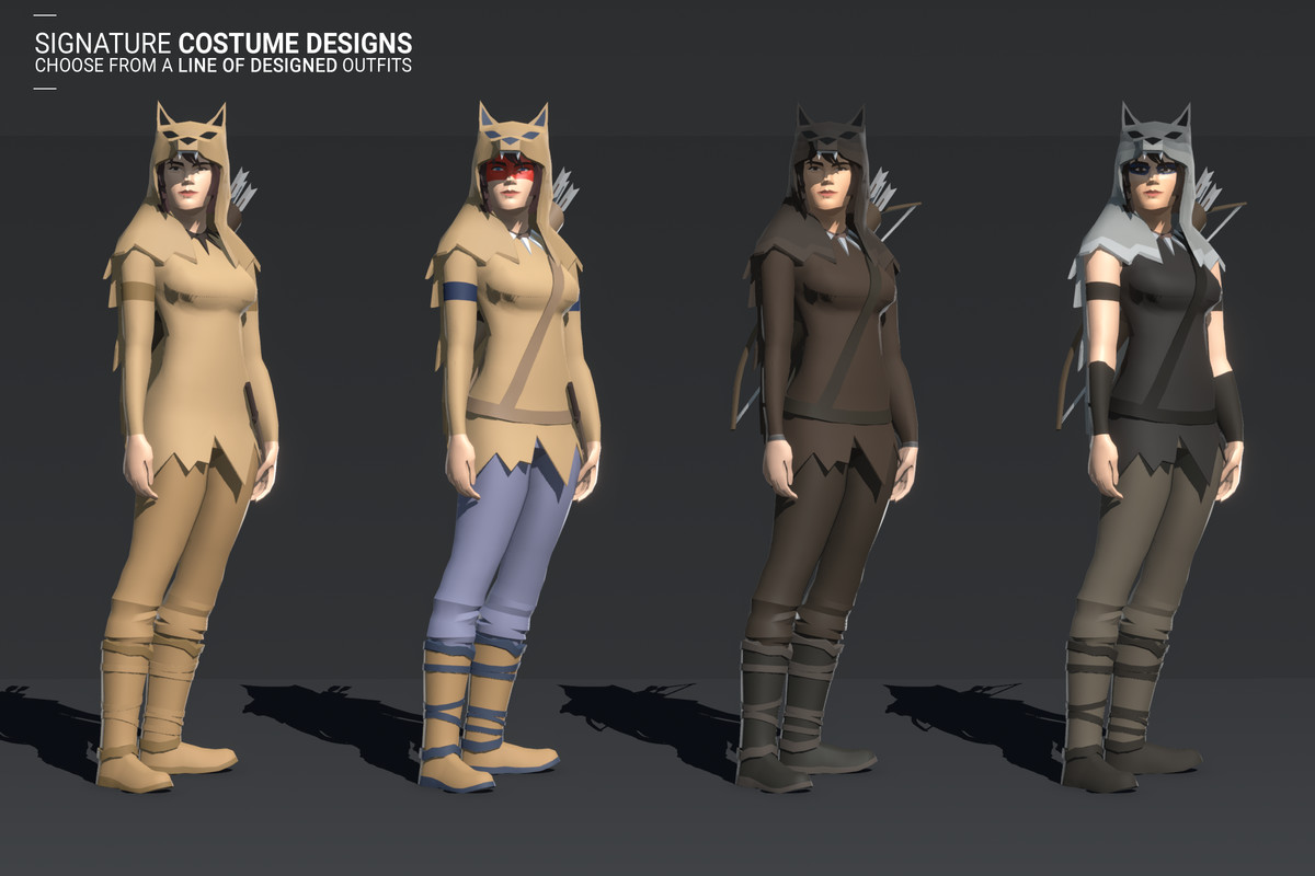 Polyquest Heroes: Warrior I Huntress