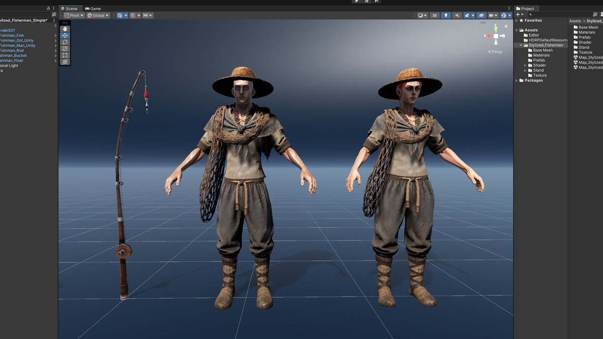 Stylized Medieval Fisherman