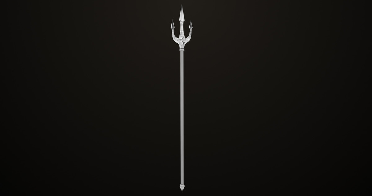 Medieval Trident 03 Gold URP HDRP Textures