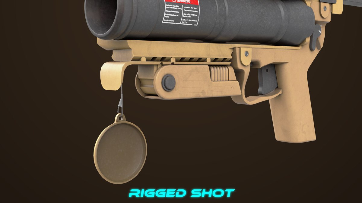 Grenade Launcher 04 Brown URP HDRP Textures