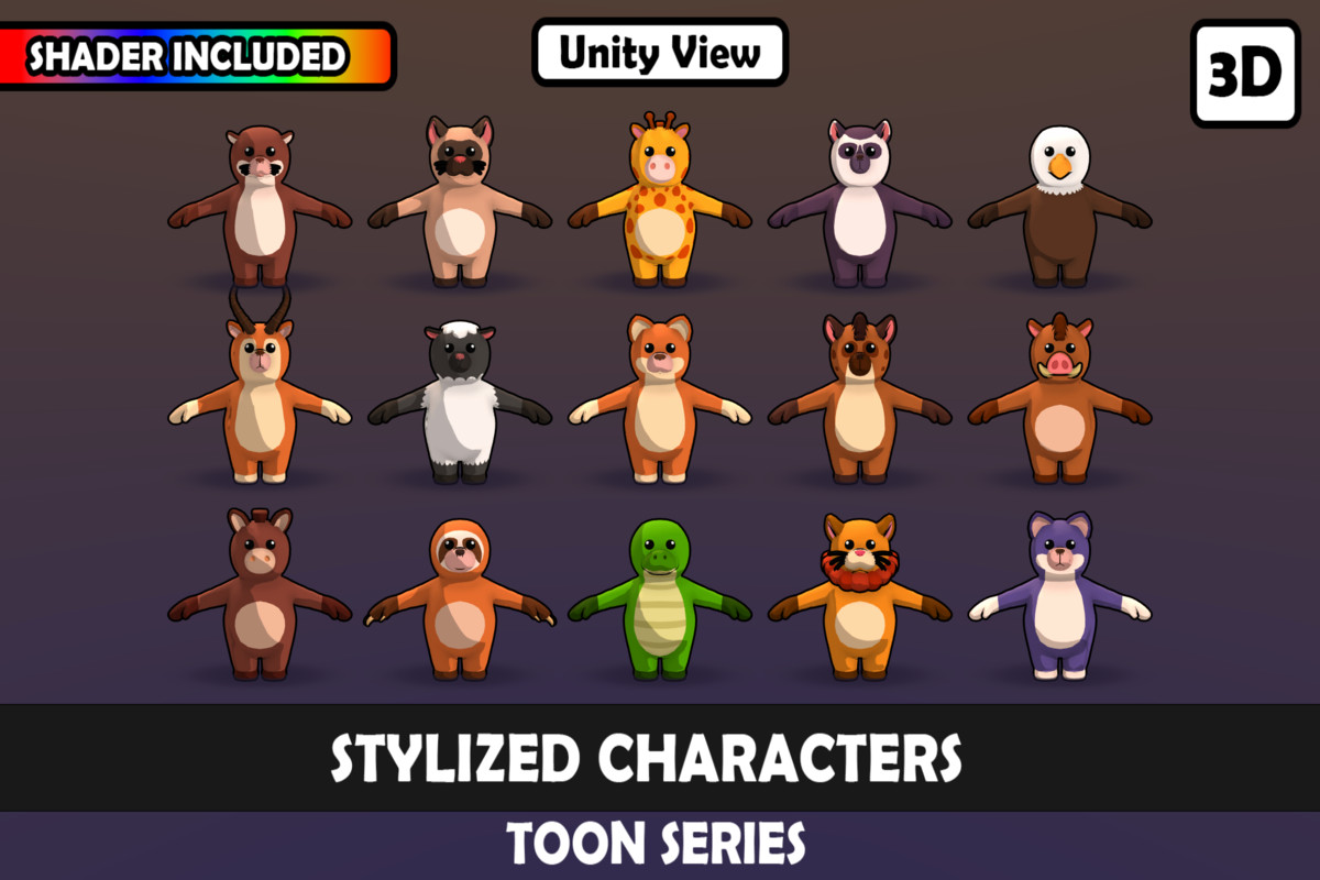 Mascot Humanoid Animal Characters Vol.3 – 15 Unique Characters