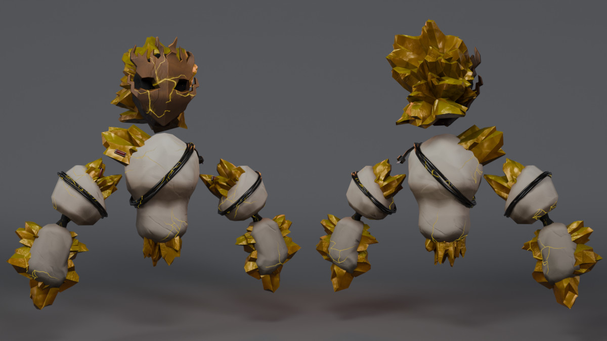 Stylized Elemental Golems - Enemies Pack