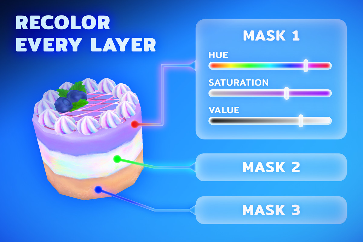 Modular Hand-Painted Dessert Pack – Customizable Low-Poly Bakery Food Props