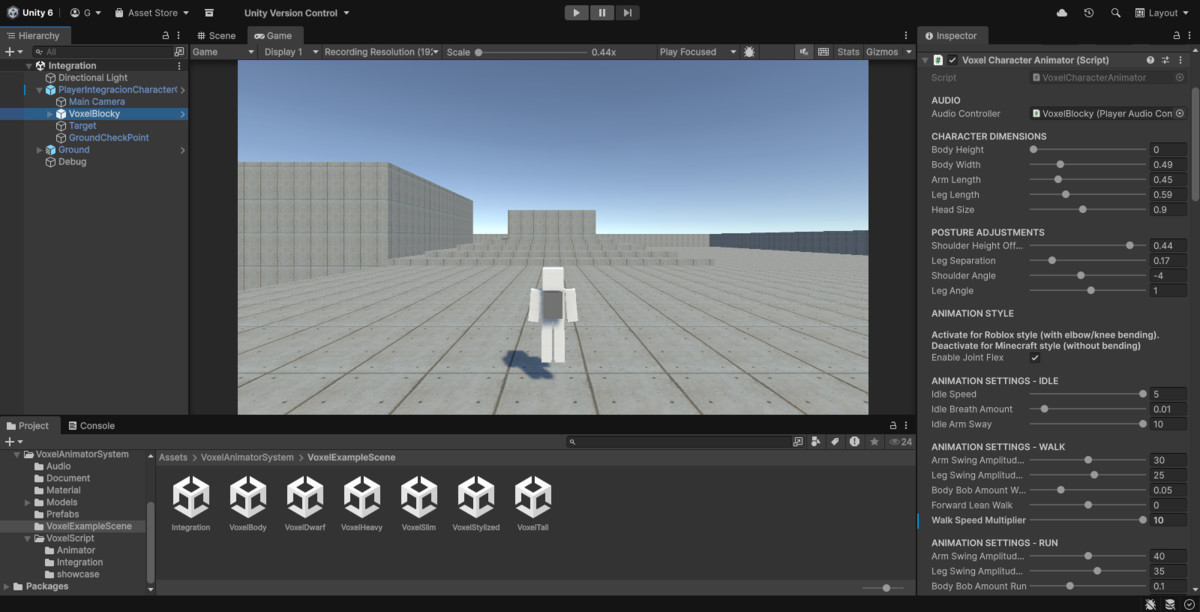 Voxel Character Animator - Procedural Animation System