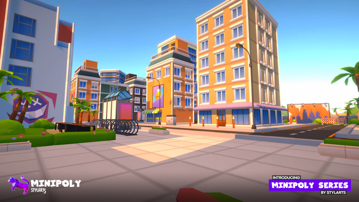 Minipoly Series - Modern Island City ( Stylized Lowpoly Environment )