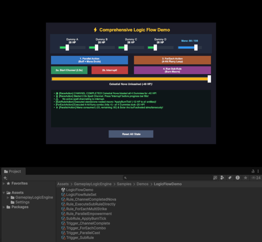 RuleForge — Reactive Gameplay Logic & Rule Engine