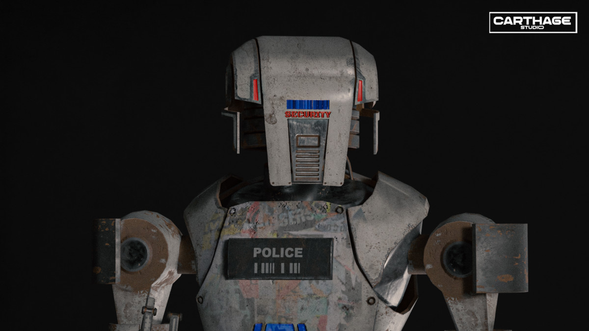 Security Robot NPC Bundle – 5 Rigged Game-Ready Characters