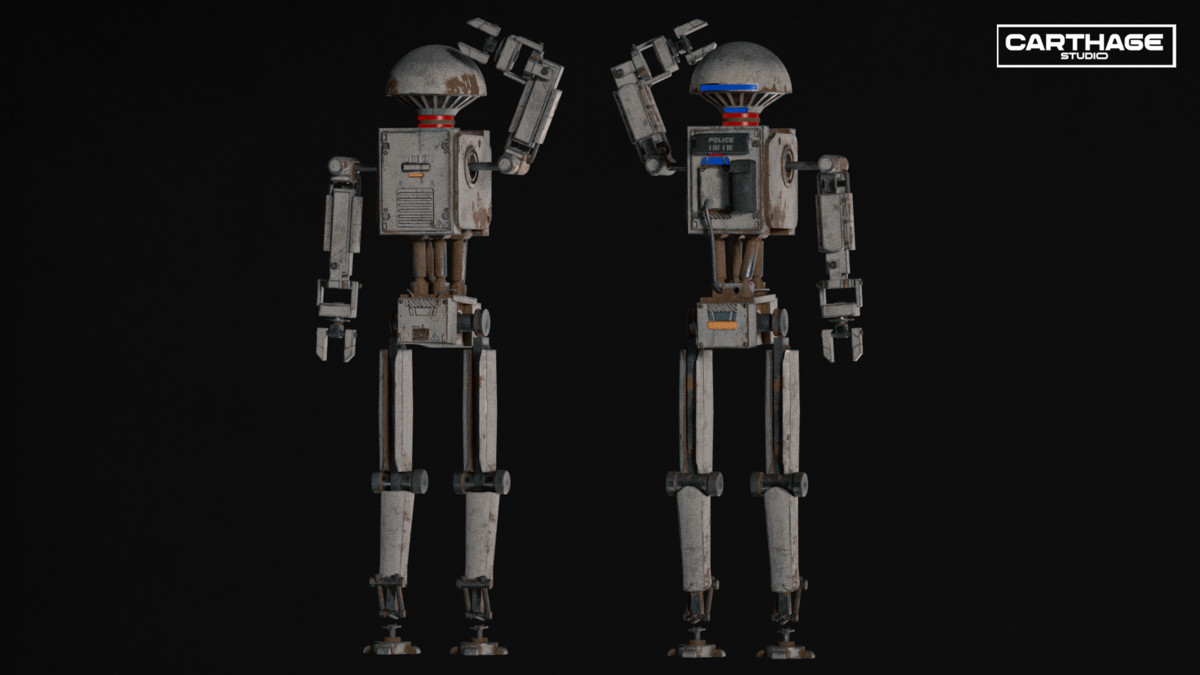 Dome‑Head Security Robot NPC