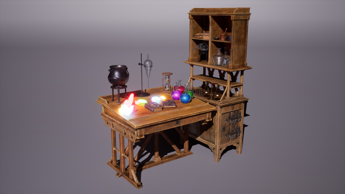 Fantasy Workbenches/Crafting Stations/Workshops (Potions/Blacksmith,Alchemy)