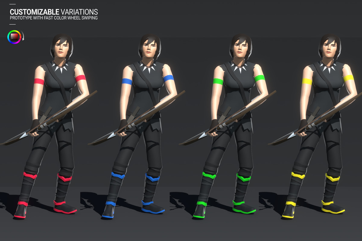 Polyquest Heroes: Warrior I Huntress