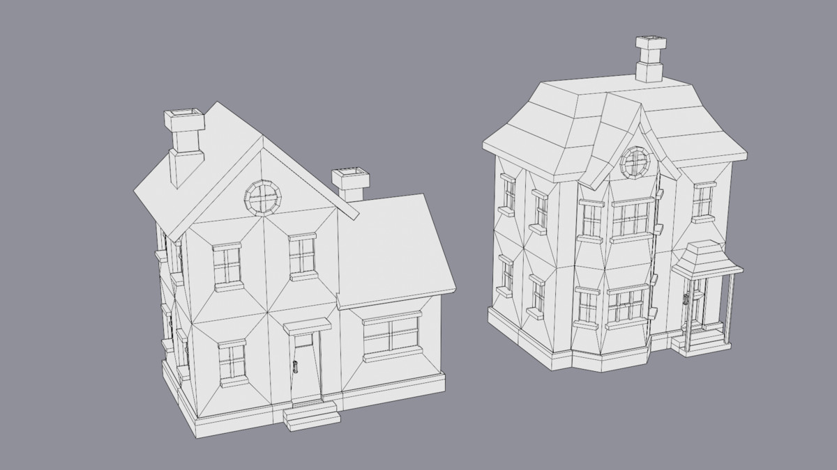 30 Low-Poly Urban Buildings Collection