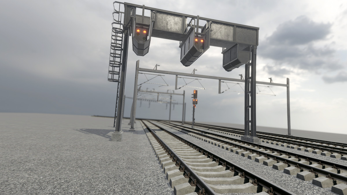 Train Power Lines and Signals