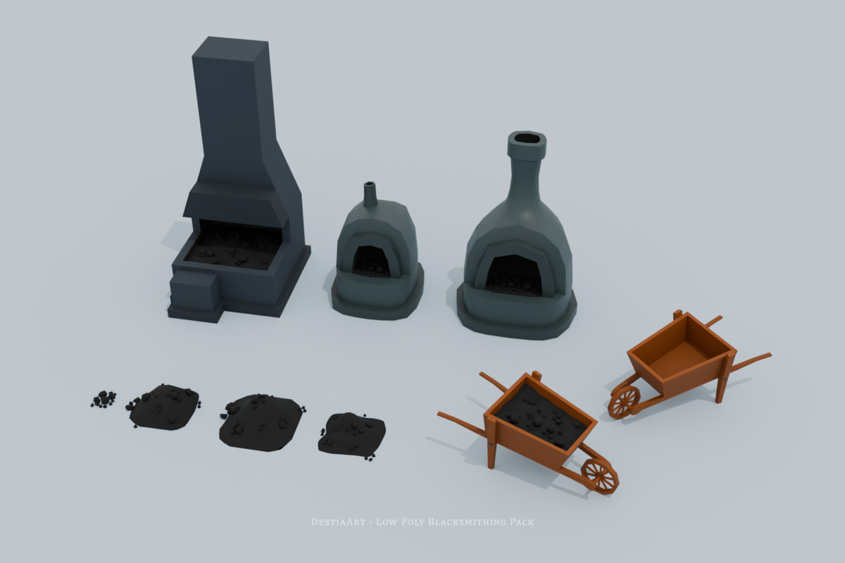 Low Poly Blacksmithing Pack