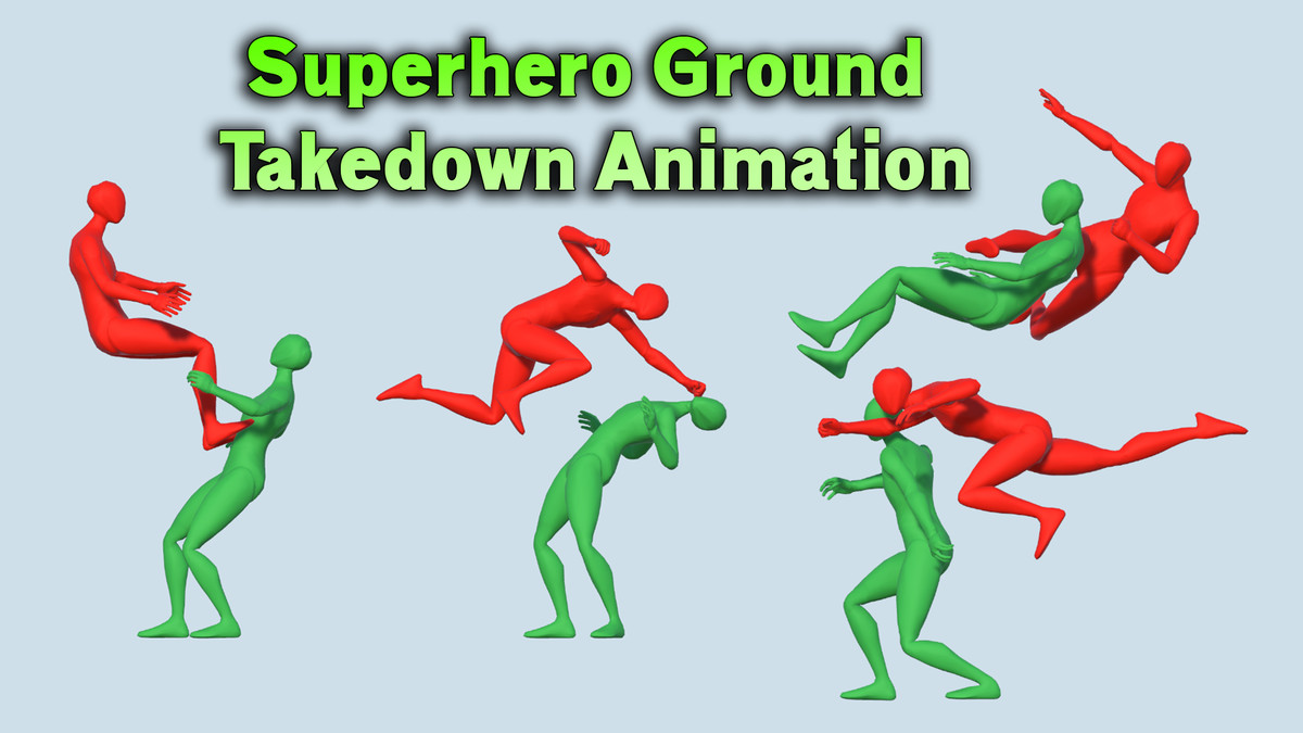 Superhero Ground Takedown Animation Pack