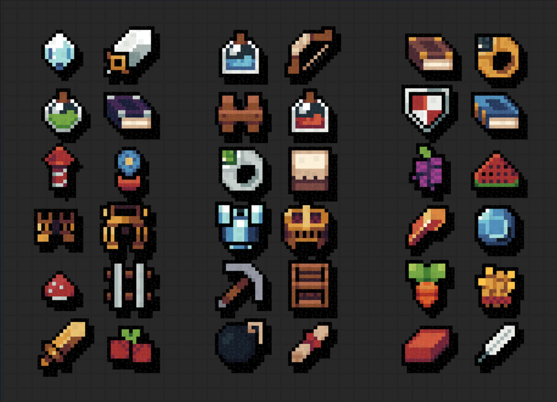 Pixelwood Valley Items Pack 16x16 | More than 300+ Item