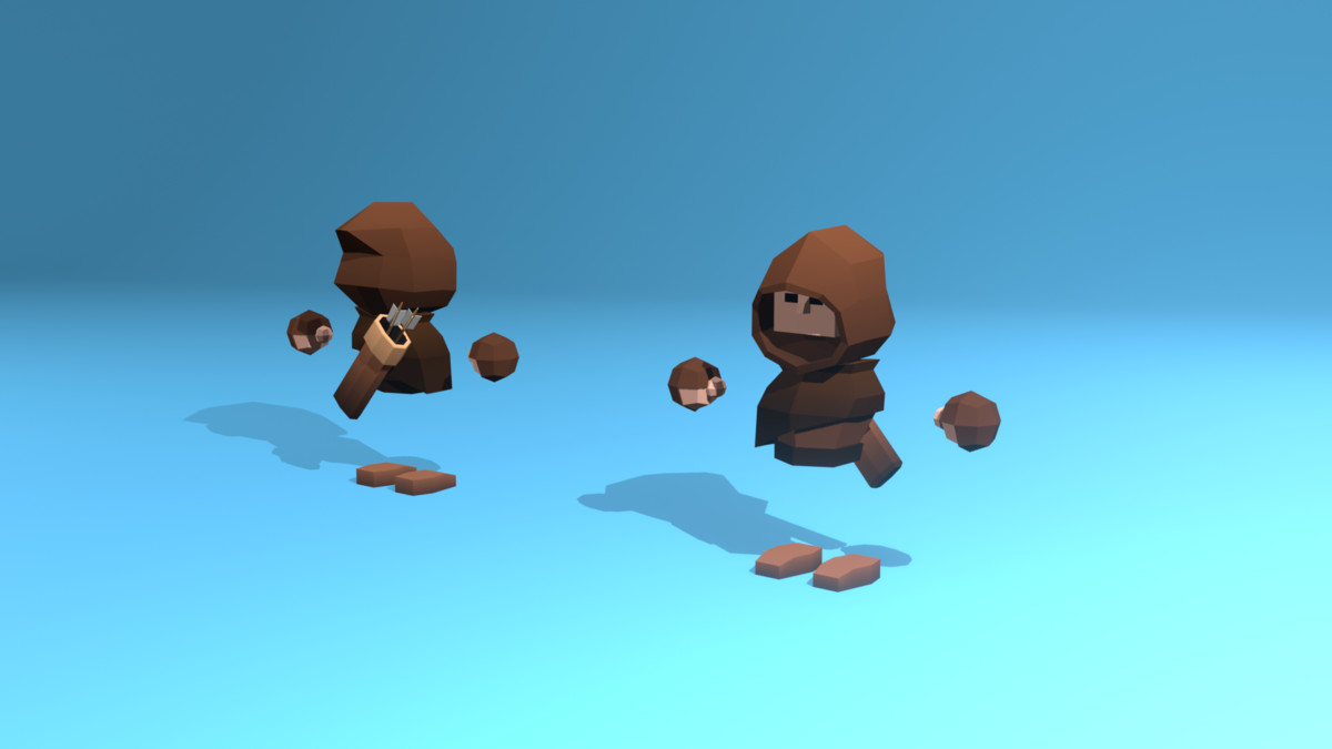 Low Poly Cubic Character - By Shokubutsu