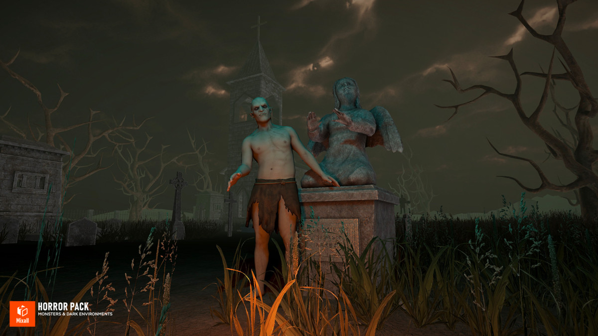 Undead Horror Pack: 17 Characters + 3 Haunted Environments