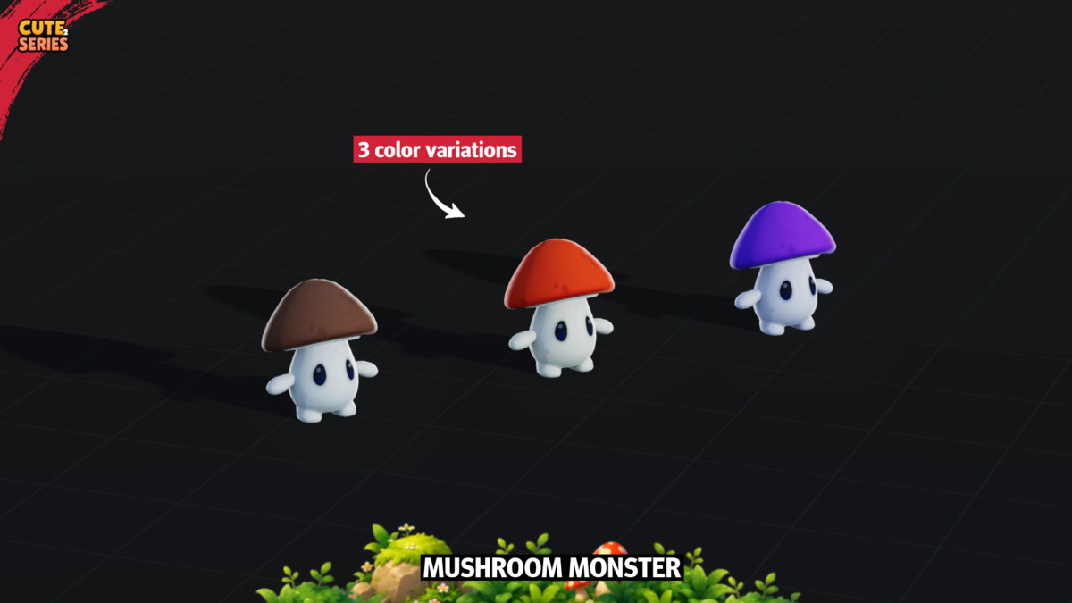 Mushroom Monster Cute Series