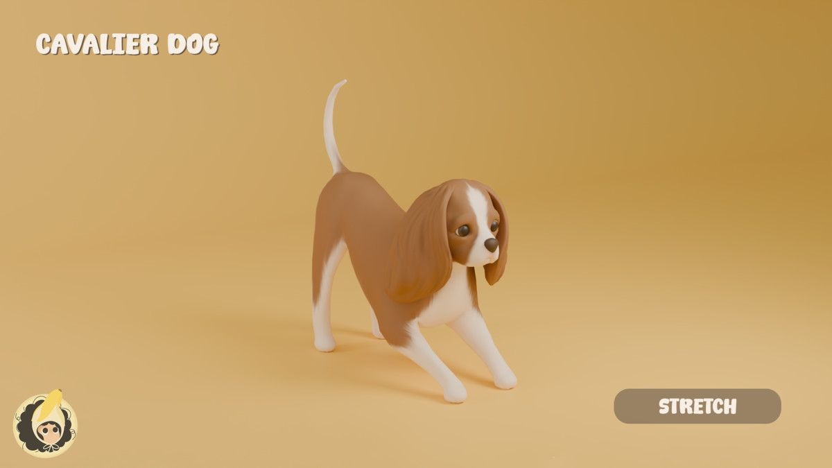 Animated Cavalier Dog