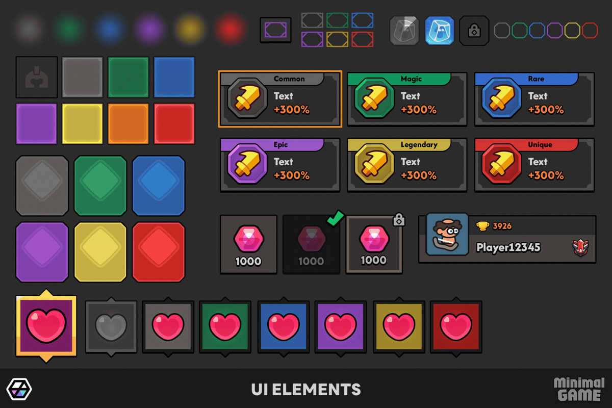 GUI Pro - Minimal Game Dark