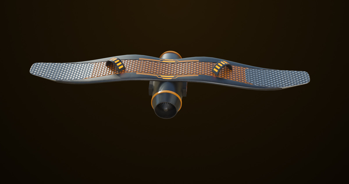 Sci Fi Hoverboard 6 URP HDRP Textures