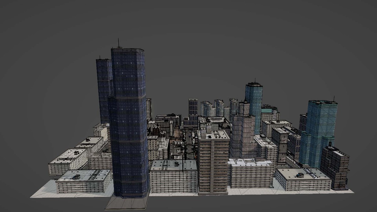 Full Game Ready City Pack Modular Low Poly Urban Environment Low-poly 3D model