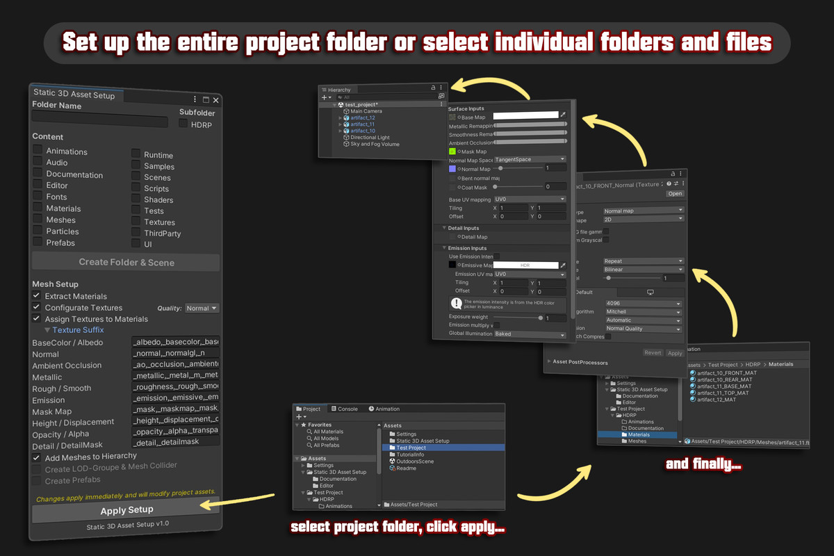 Static 3D Asset Setup
