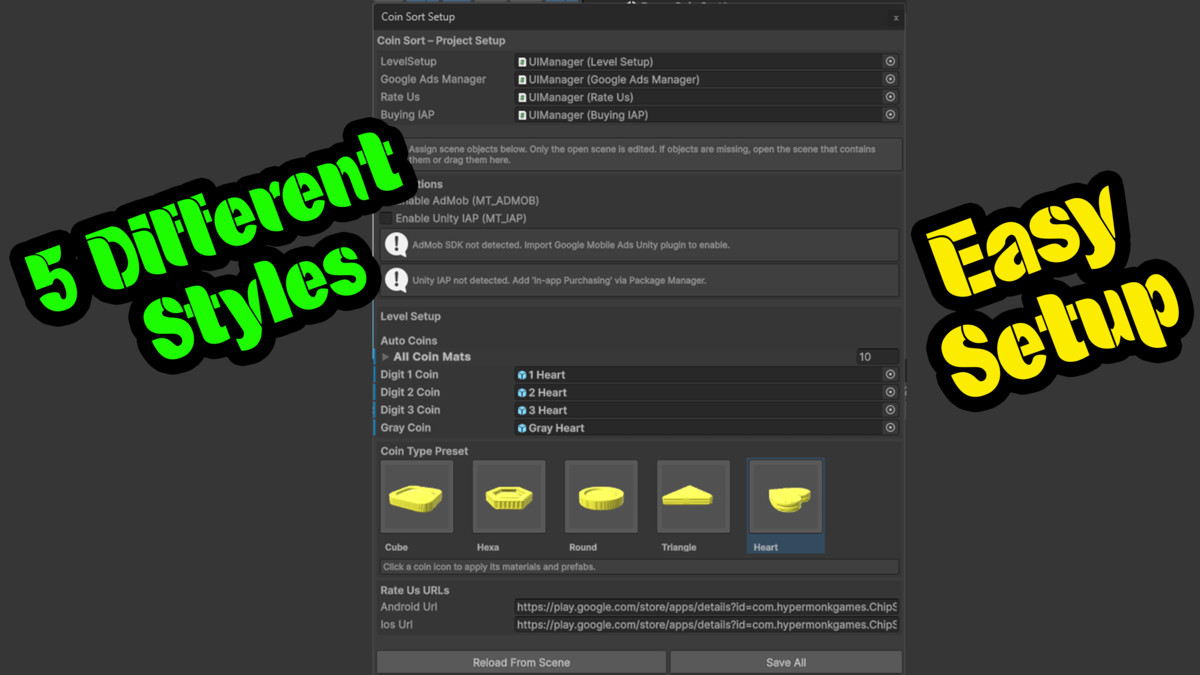 Coin Merge Sort Kit – Hyper Casual Sorting Template