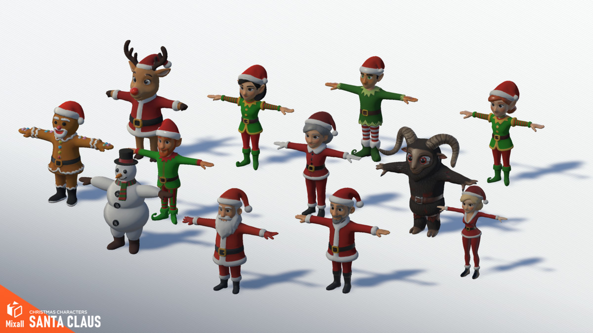 Santa Claus and Christmas characters