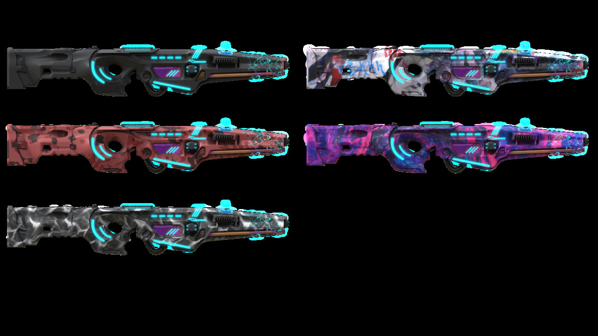 Sci-Fi Weapons - Neon SciFi Weapons with 5 Skins per Weapon - Complete Bundle