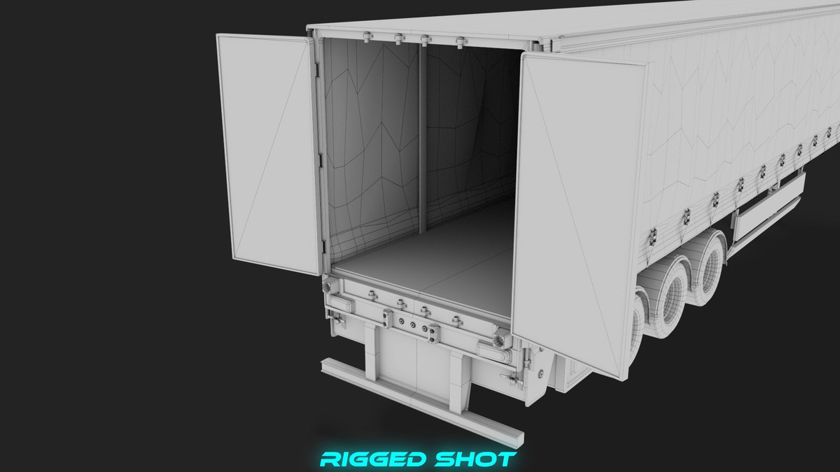 Curtainsider Trailer 4 Variant Collection URP HDRP Textures