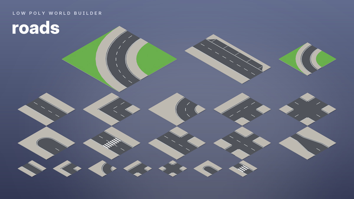 Low Poly World Builder – Cities, Suburbs & Nature