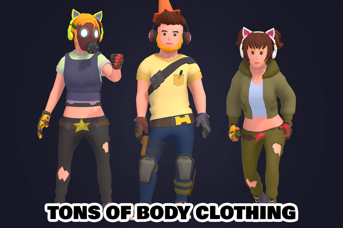 Customizable 3D Battle Royale Characters Pack Vol 2